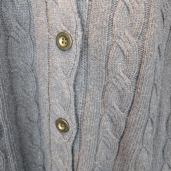 POLO RALPH LAUREN Women Cable-Knit Wool Cardigan Blue XL BNWT - Picture 9 of 12